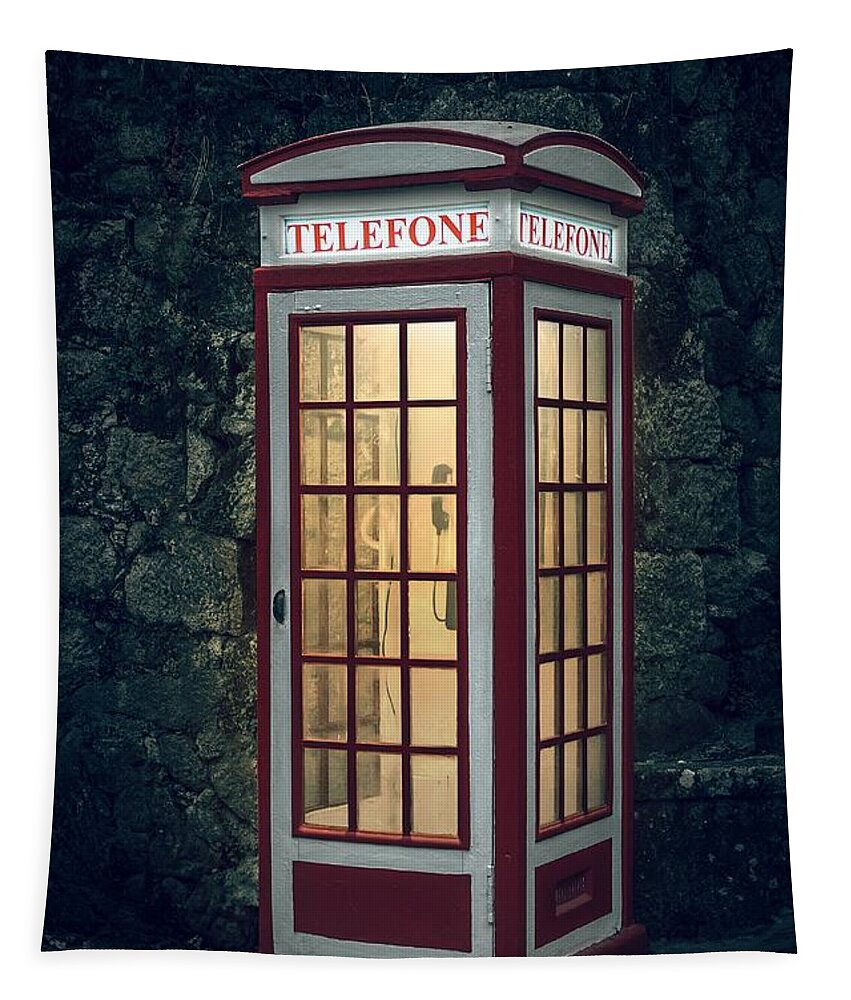 Cabin Tapestry featuring the photograph Telephone Booth by Carlos Caetano