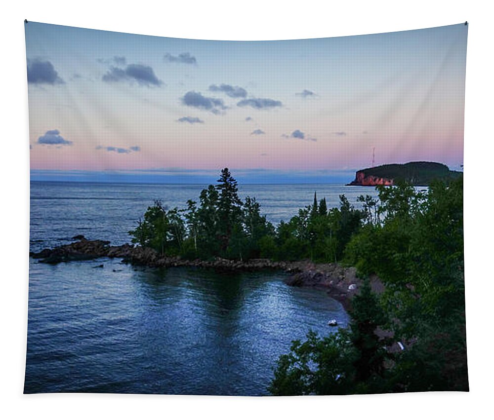 Sunset Tapestry featuring the photograph Tettegouche Sunset by Hermes Fine Art