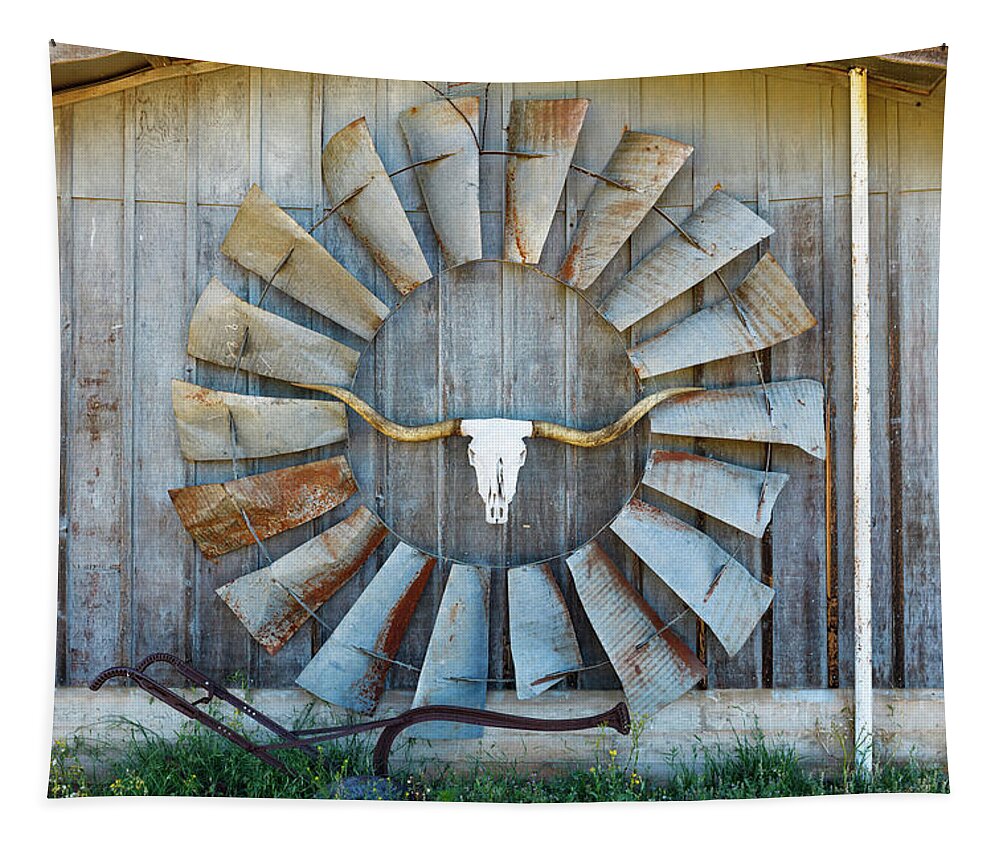 Texas Tapestry featuring the photograph Texas barn art by Raul Rodriguez