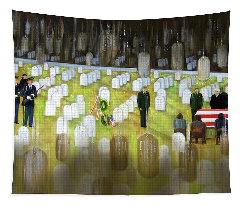 Thank You For Your Service Tapestry featuring the painting Thank You For Your Service by Leonardo Ruggieri