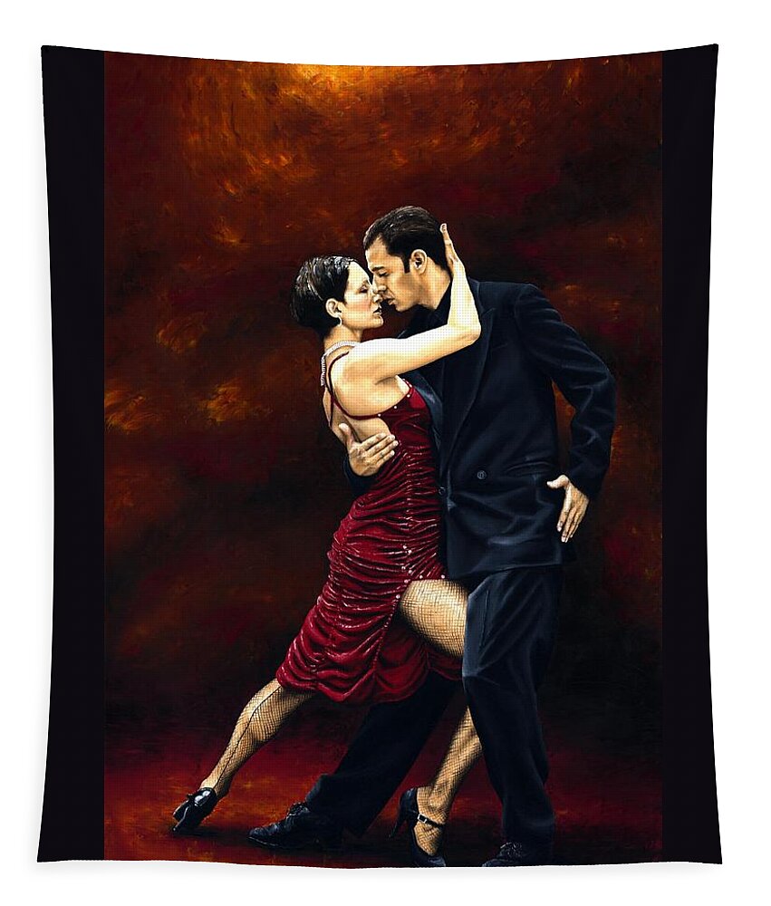 Tango Tapestry featuring the painting That Tango Moment by Richard Young