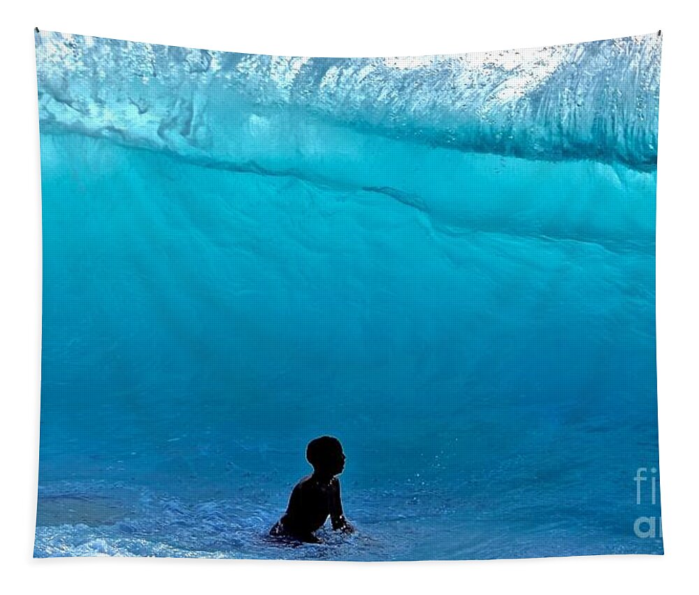 Wave Tapestry featuring the photograph That's a Wave - Kekaha Beach by Debra Banks