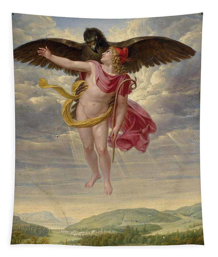 Sigmund Ferdinand Von Perger Tapestry featuring the painting The Abduction of Ganymede by Sigmund Ferdinand von Perger