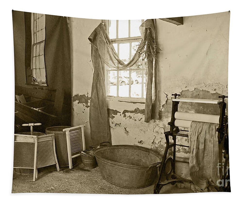 Welfare Tapestry featuring the photograph The Art of Welfare. Wash-house. by Elena Perelman