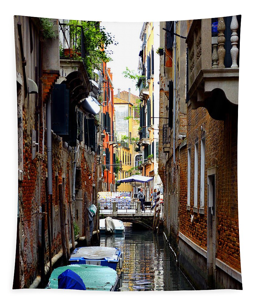 Venice Tapestry featuring the photograph The Balcony by Richard Ortolano