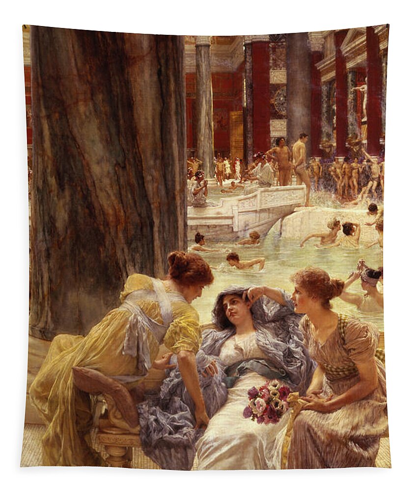 Baths Tapestry featuring the painting The Baths of Caracalla by Sir Lawrence Alma-Tadema