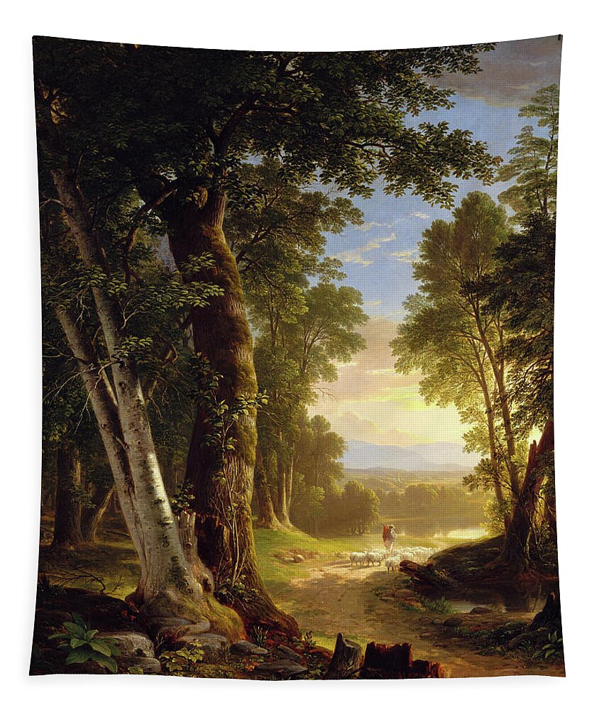 Asher Brown Durand Tapestry featuring the painting The Beeches by Asher Brown Durand by Asher Brown Durand