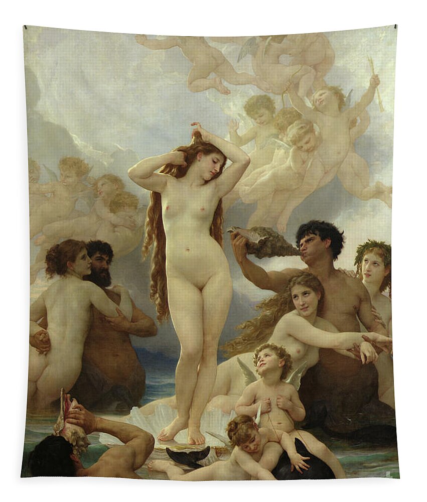 The Tapestry featuring the painting The Birth of Venus by William-Adolphe Bouguereau