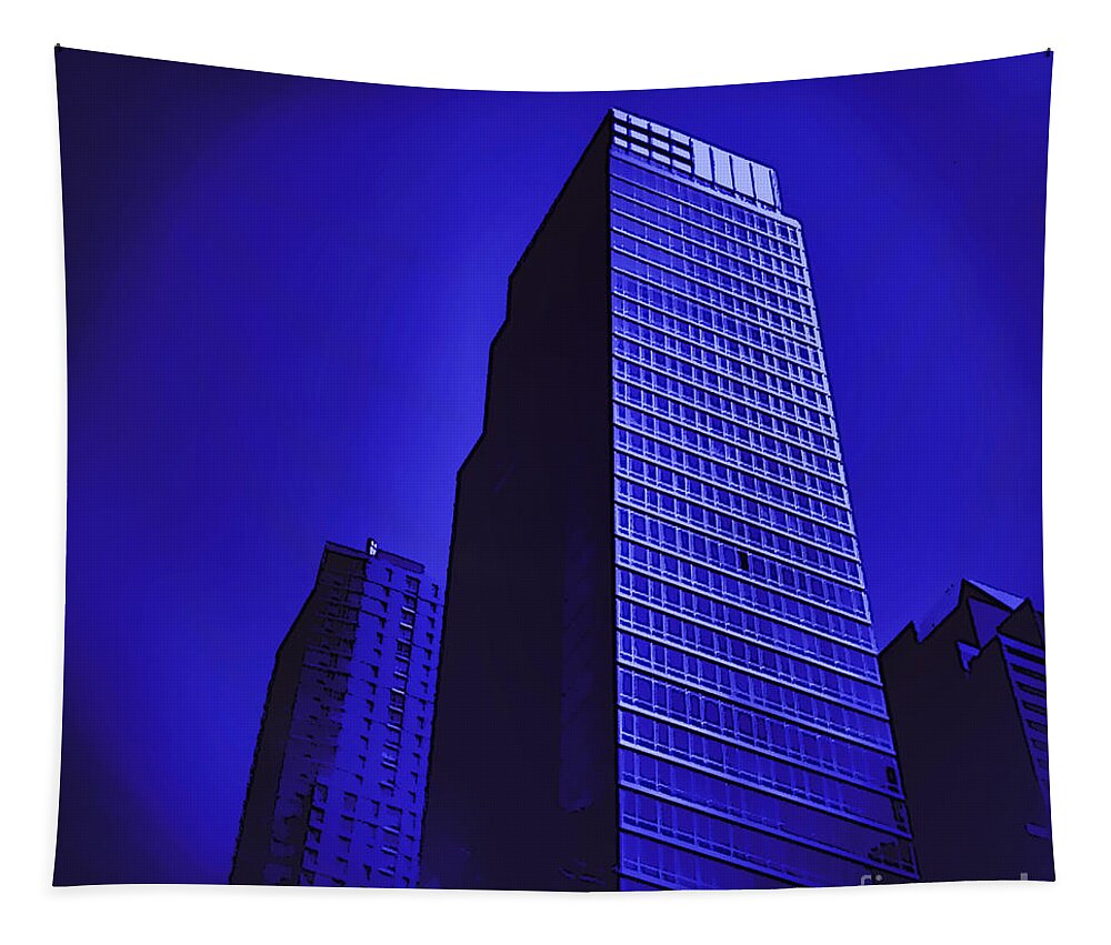 Buildings Tapestry featuring the photograph The Blue Tower by Onedayoneimage Photography