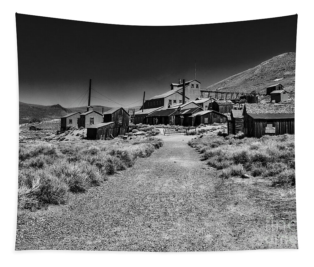 The Bodie Stamp Mill Tapestry featuring the photograph The Bodie Stamp Mill by Mitch Shindelbower