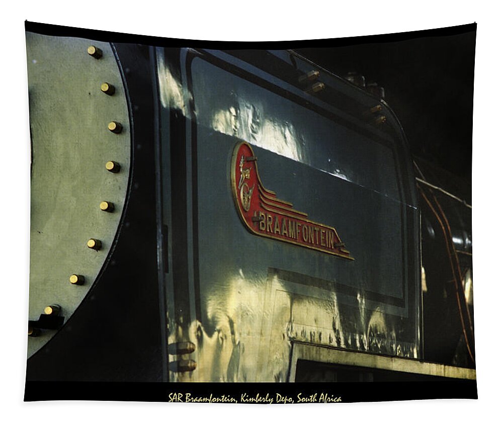 Steam Train. Locomotive Tapestry featuring the digital art The Braamfontein by Vincent Franco
