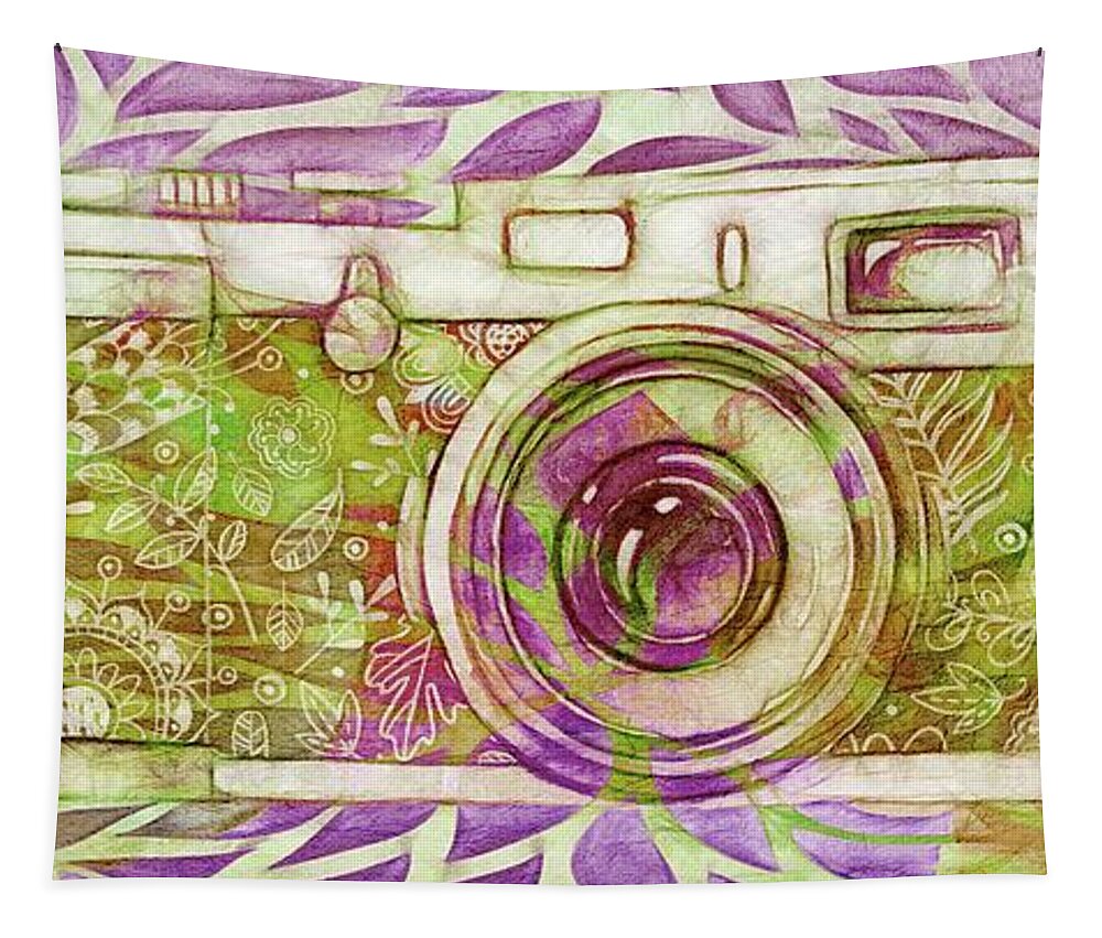 Camera Tapestry featuring the digital art The Camera - 02c6t by Variance Collections