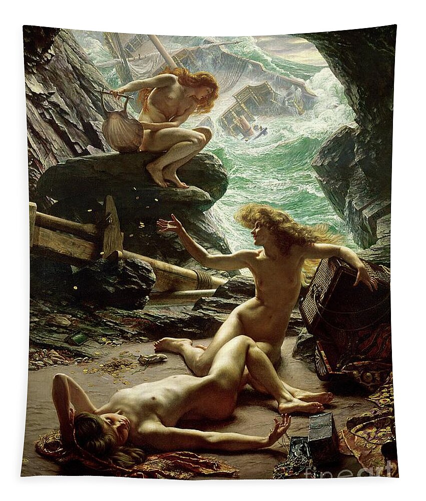 #faatoppicks Tapestry featuring the painting The Cave of the Storm Nymphs by Edward John Poynter
