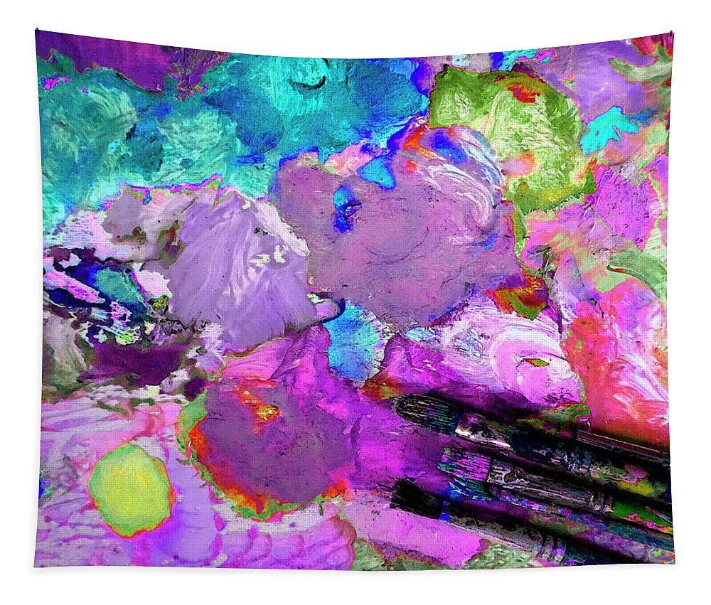 Acrylic Tapestry featuring the digital art The Color Palette Painting by Lisa Kaiser