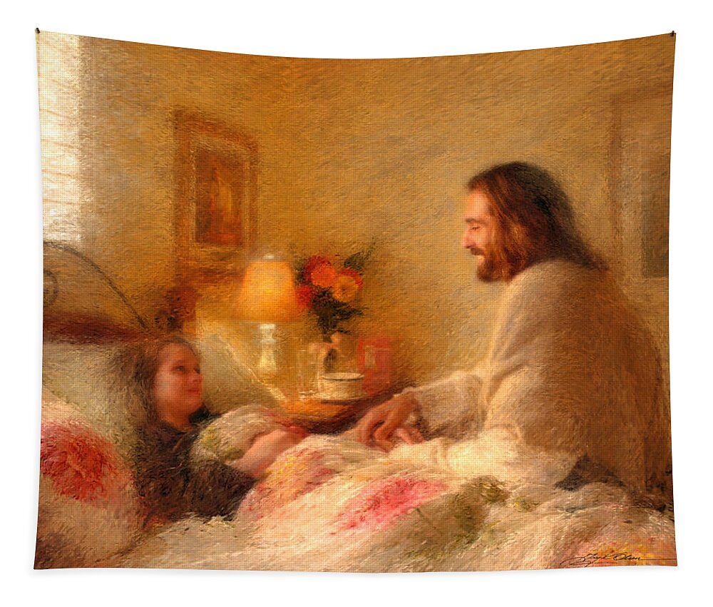 Jesus Tapestry featuring the painting The Comforter by Greg Olsen