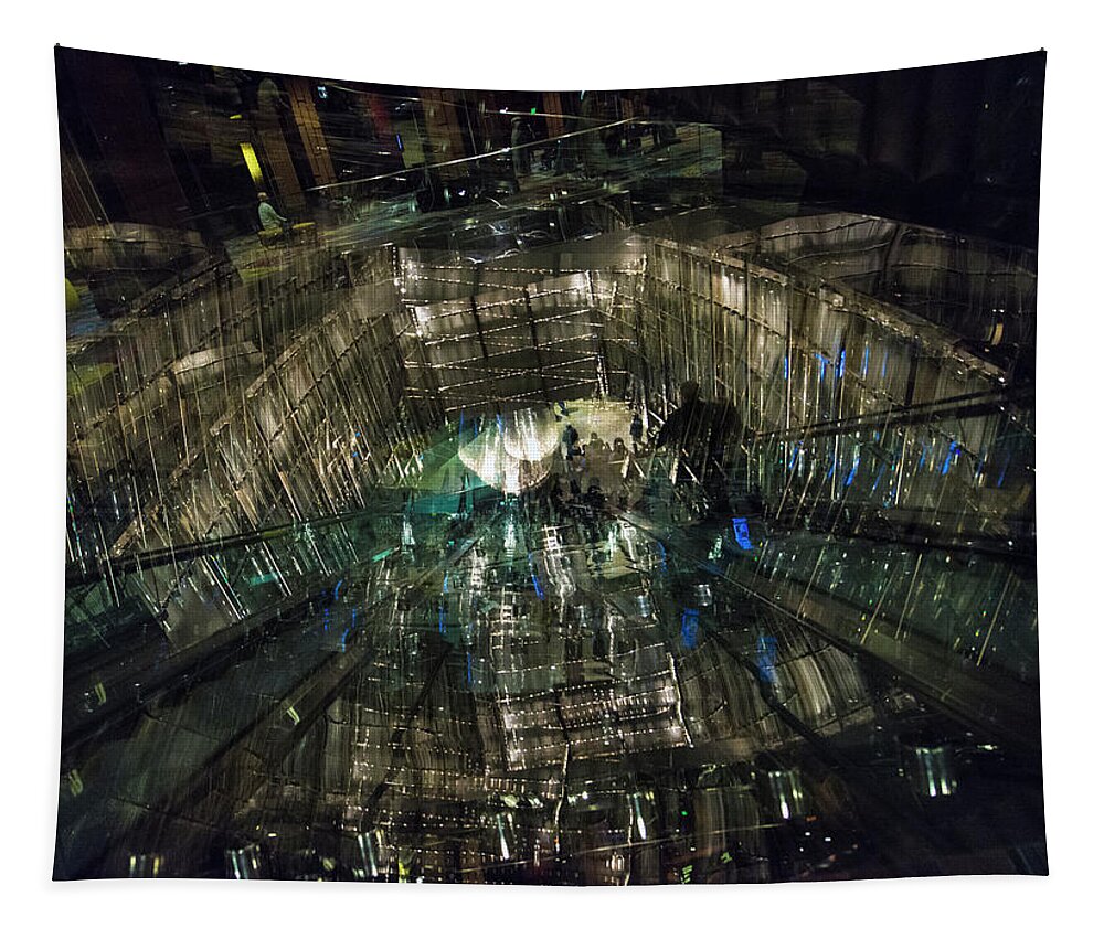 Las Vegas Tapestry featuring the photograph The Crystal Station by Alex Lapidus