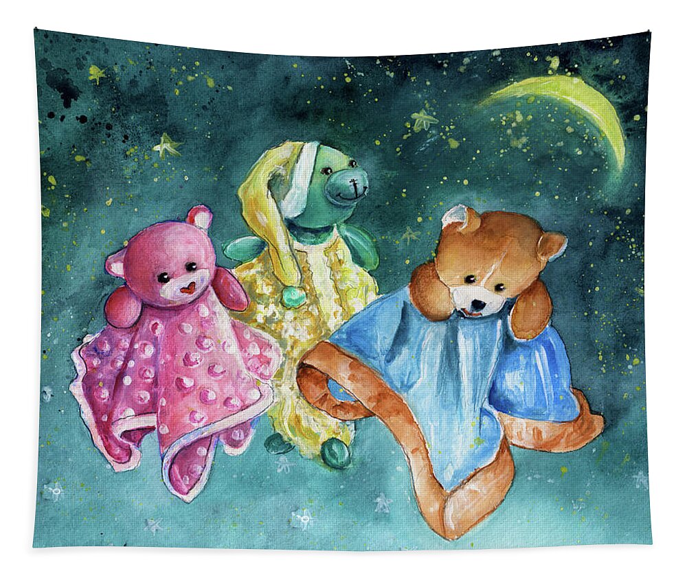 Truffle Mcfurry Tapestry featuring the painting The Doo Doo Bears by Miki De Goodaboom