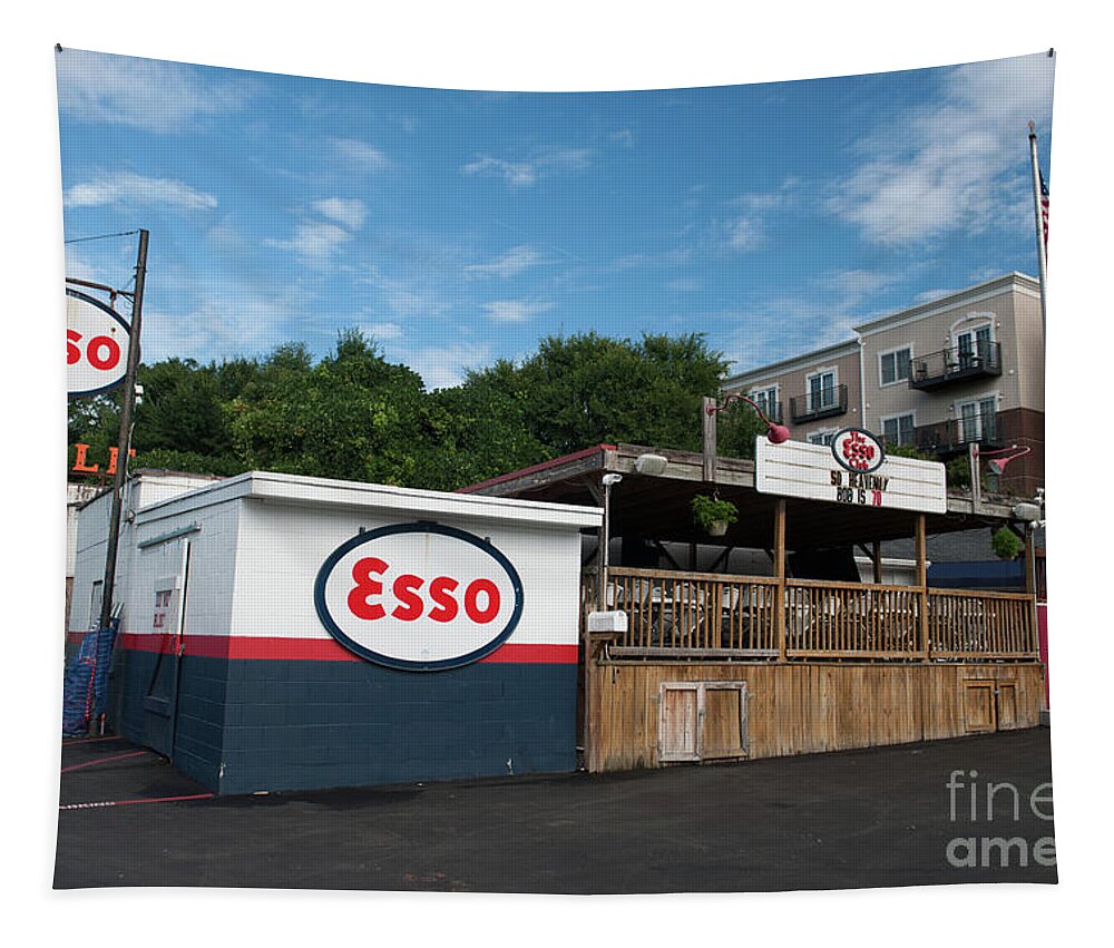 The Esso Club Tapestry featuring the photograph The Esso Club by Dale Powell