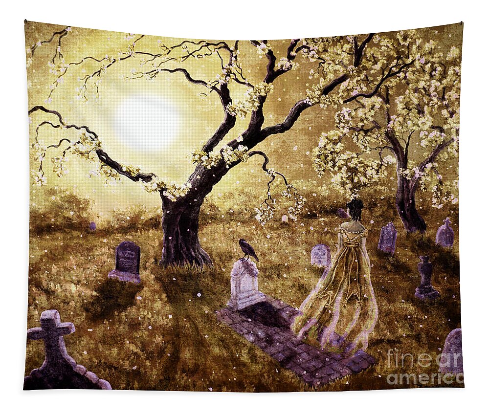 Grunge Tapestry featuring the digital art The Fading Memory of Lenore by Laura Iverson