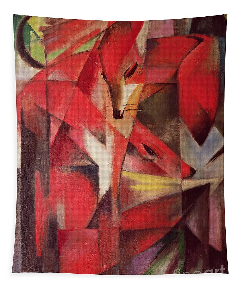 The Tapestry featuring the painting The Fox by Franz Marc