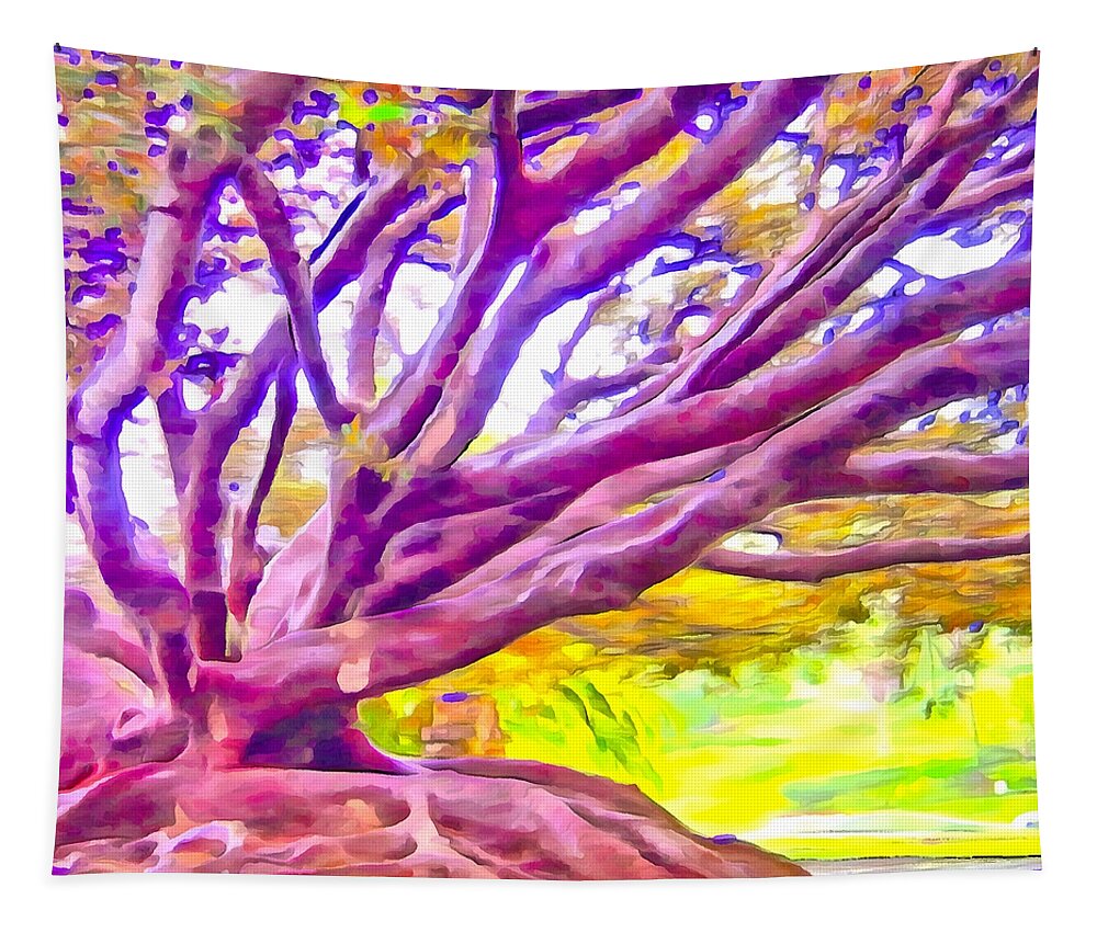 Tree Tapestry featuring the mixed media The Giving Tree 2 by Angelina Tamez