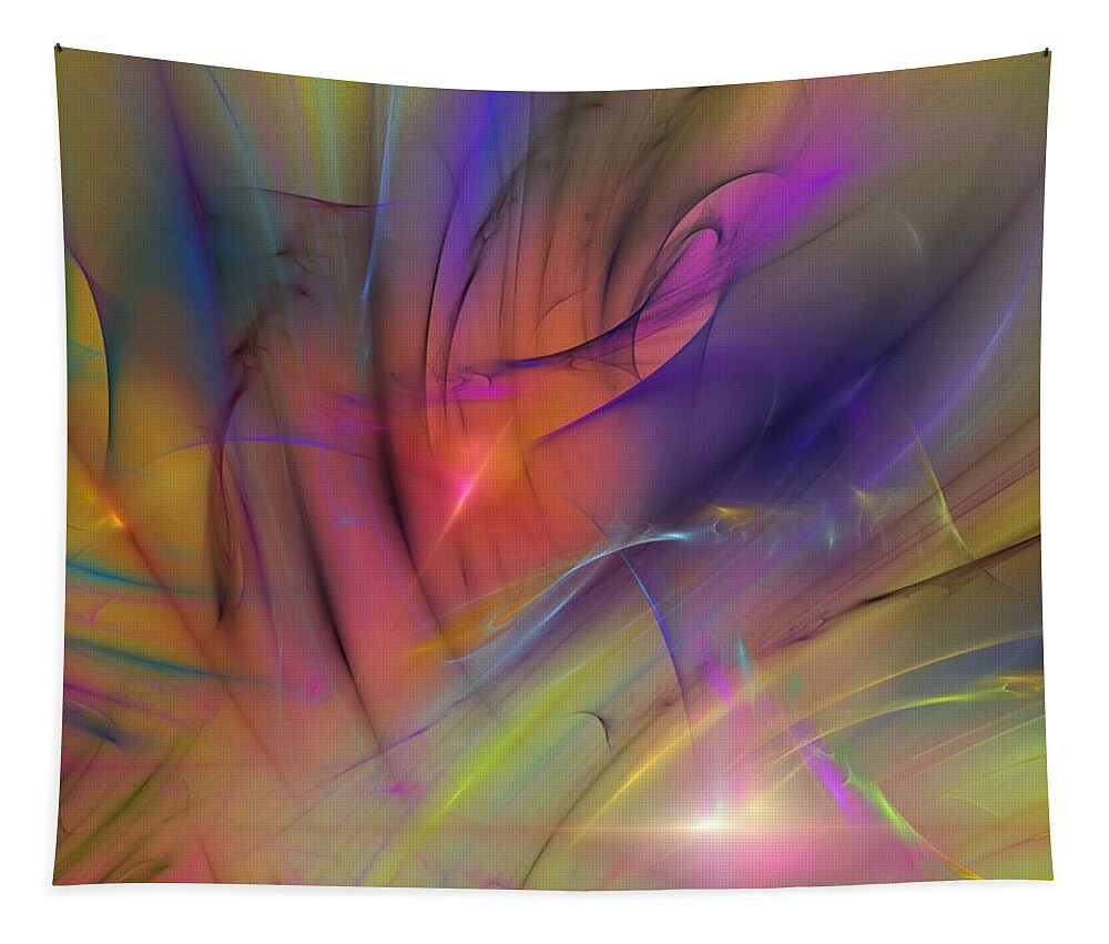 Abstract Tapestry featuring the digital art The Gloaming by David Lane