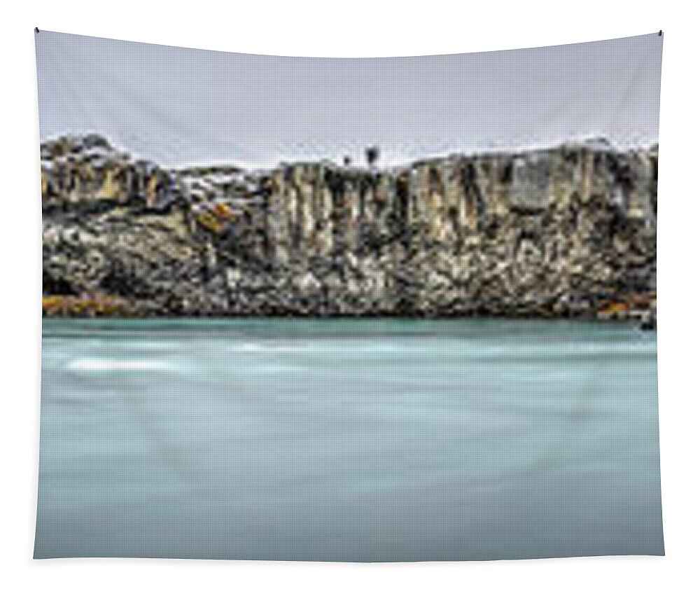 Travel Tapestry featuring the photograph The Godafoss Falls Pano by Matt Swinden