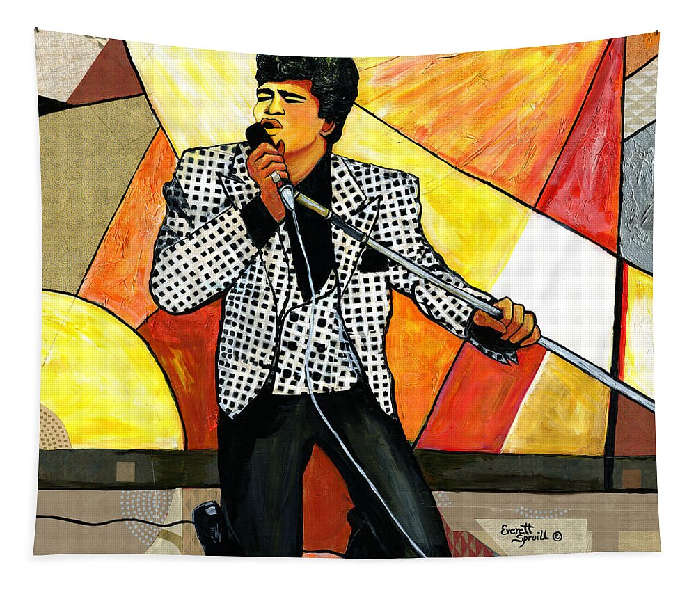 Everett Spruill Tapestry featuring the painting The Godfather of Soul James Brown by Everett Spruill