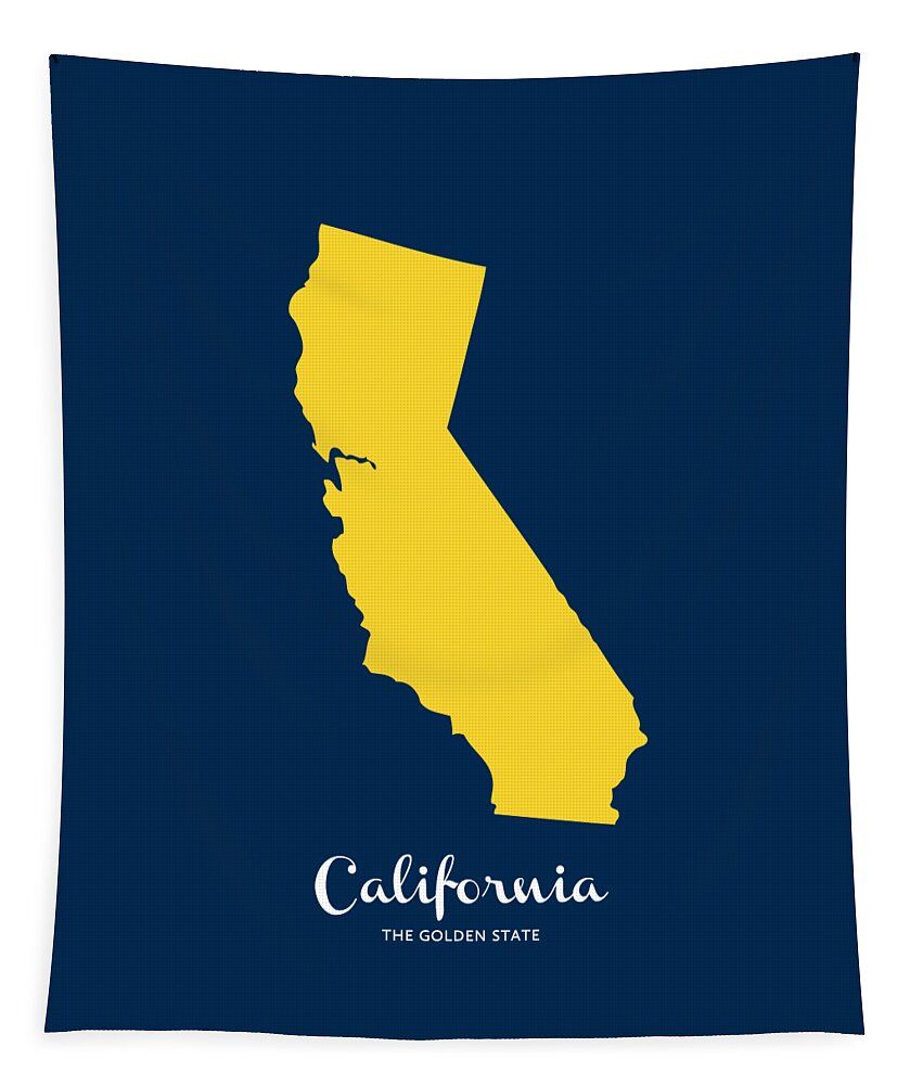 California Tapestry featuring the digital art The Golden State by Nancy Ingersoll
