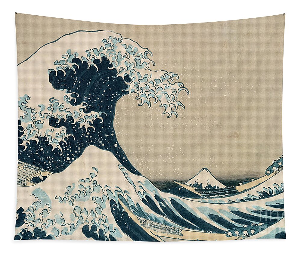 #faatoppicks Tapestry featuring the painting The Great Wave of Kanagawa by Hokusai