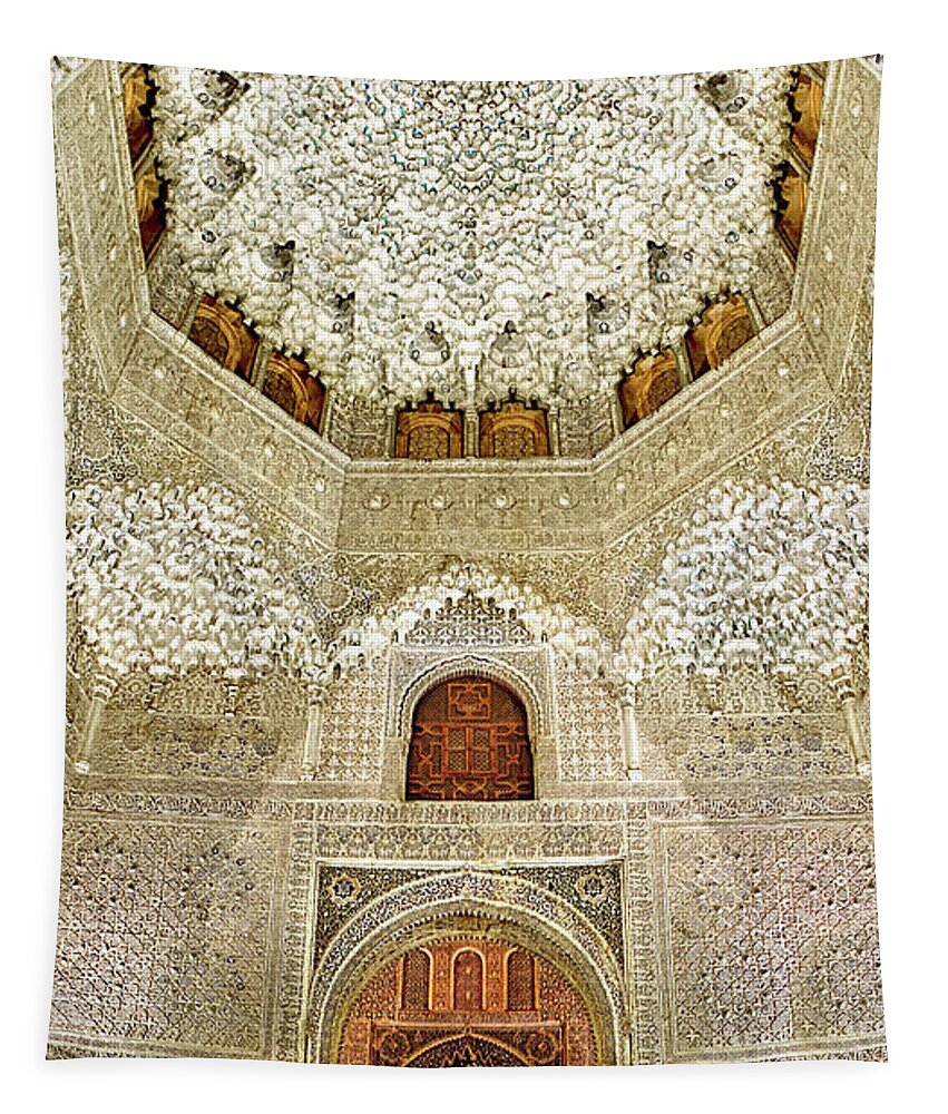 Alhambra Tapestry featuring the photograph The Hall of the Arabian Nights 2 by Weston Westmoreland