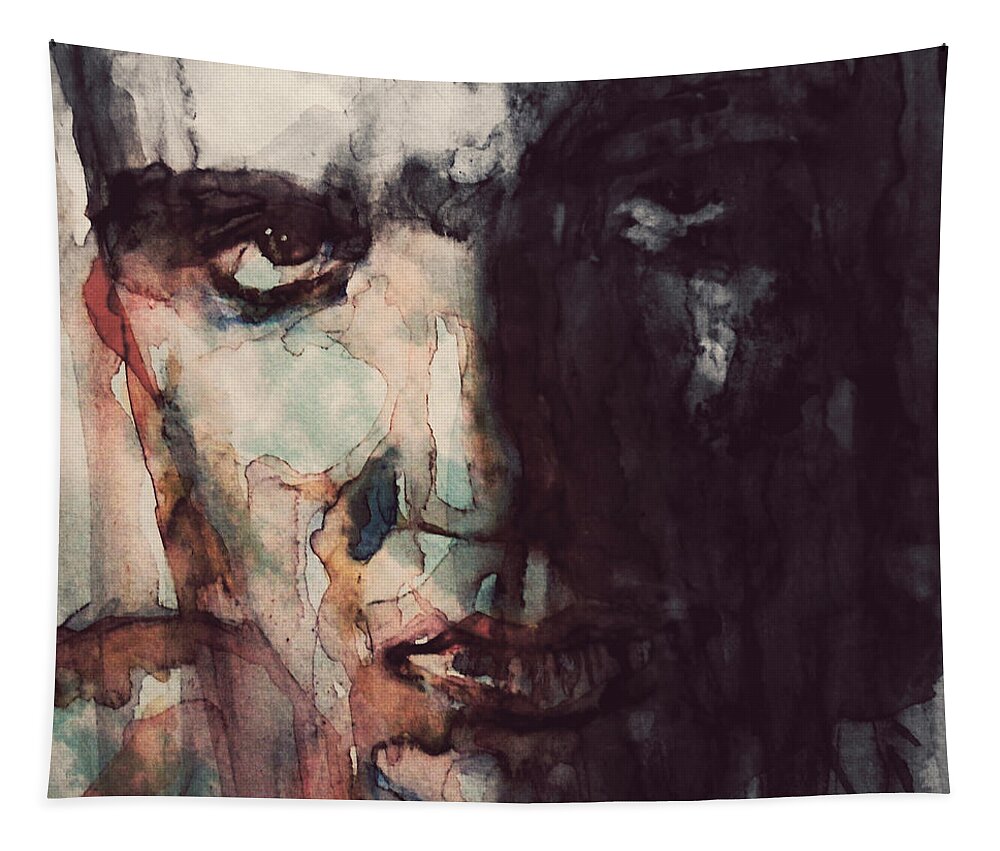 Elvis Tapestry featuring the painting The King by Paul Lovering