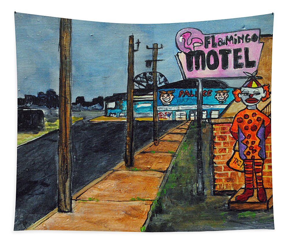 Asbury Park Tapestry featuring the painting The Last Halloween by Patricia Arroyo