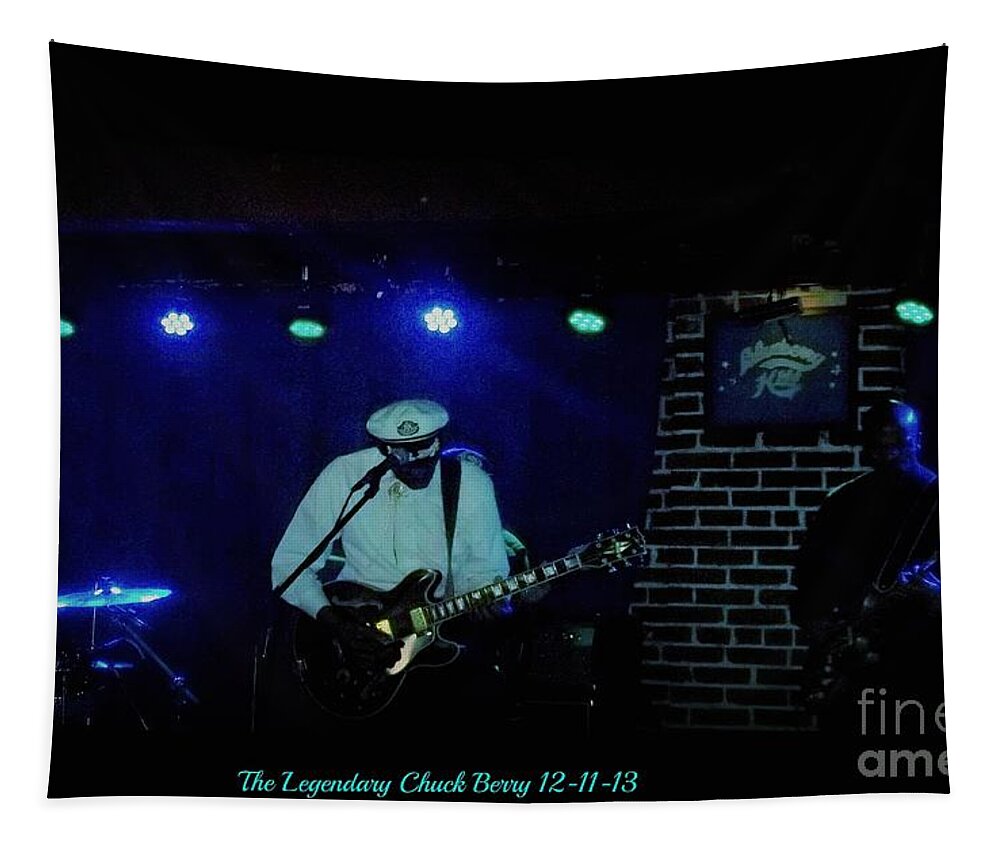  Tapestry featuring the photograph The Legendary Chuck Berry 2 by Kelly Awad