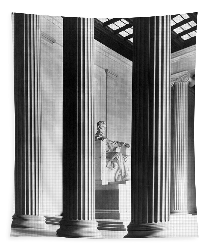 Lincoln Memorial Tapestry featuring the photograph The Lincoln Memorial by War Is Hell Store