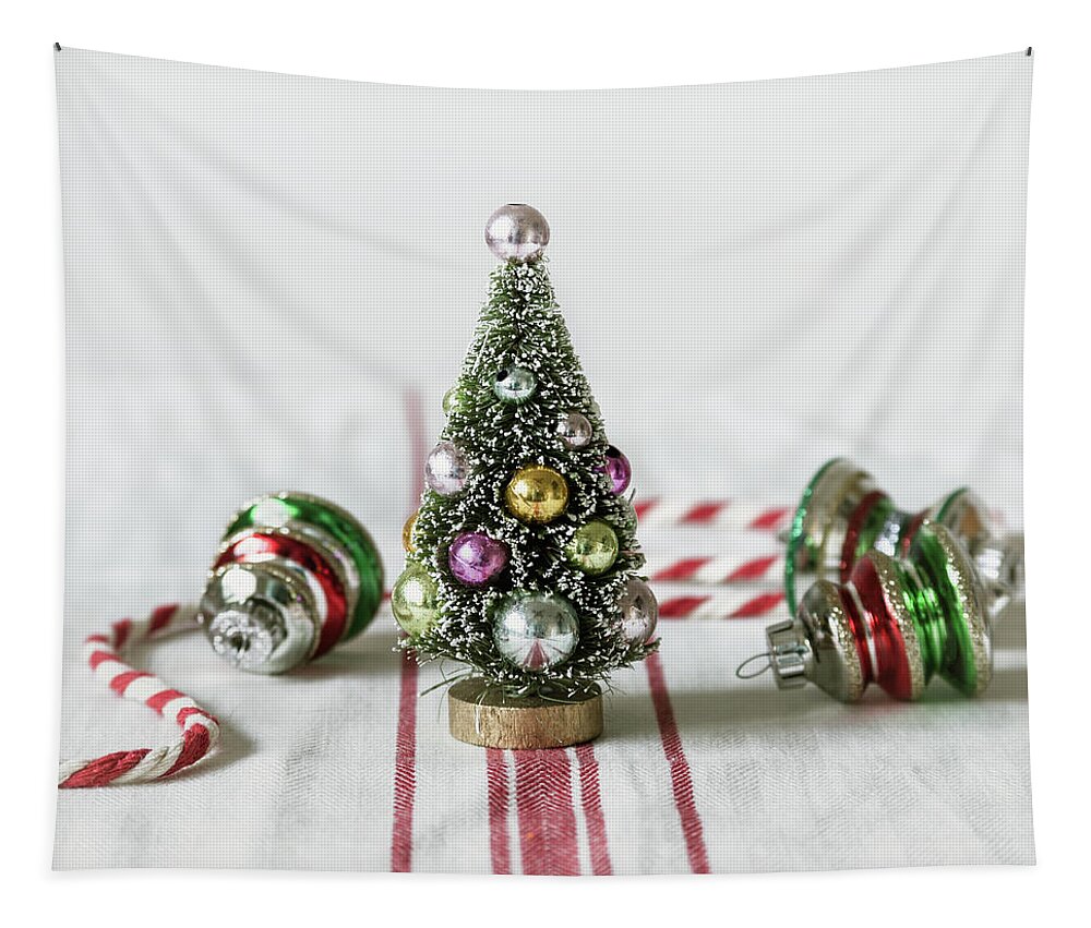 Christmas Tapestry featuring the photograph The Little Christmas Tree by Kim Hojnacki