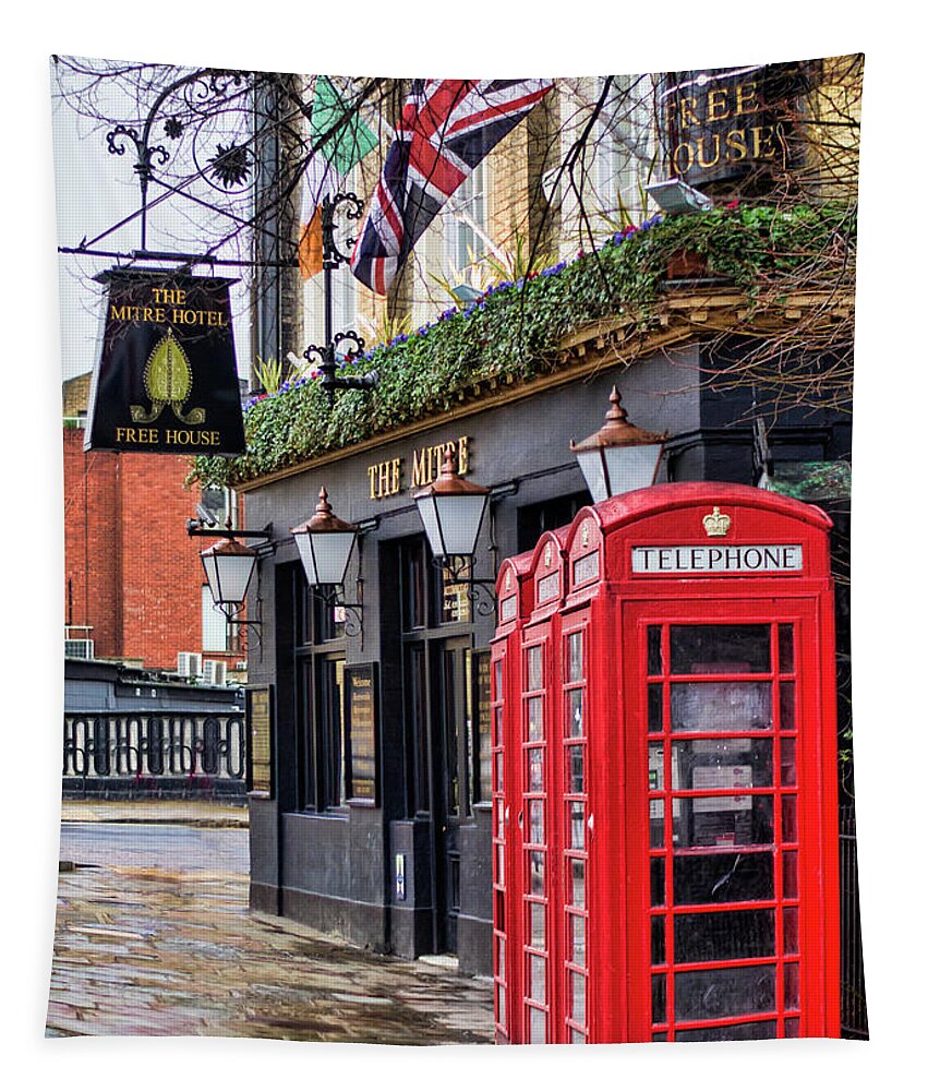 London Tapestry featuring the photograph The Local by Heather Applegate