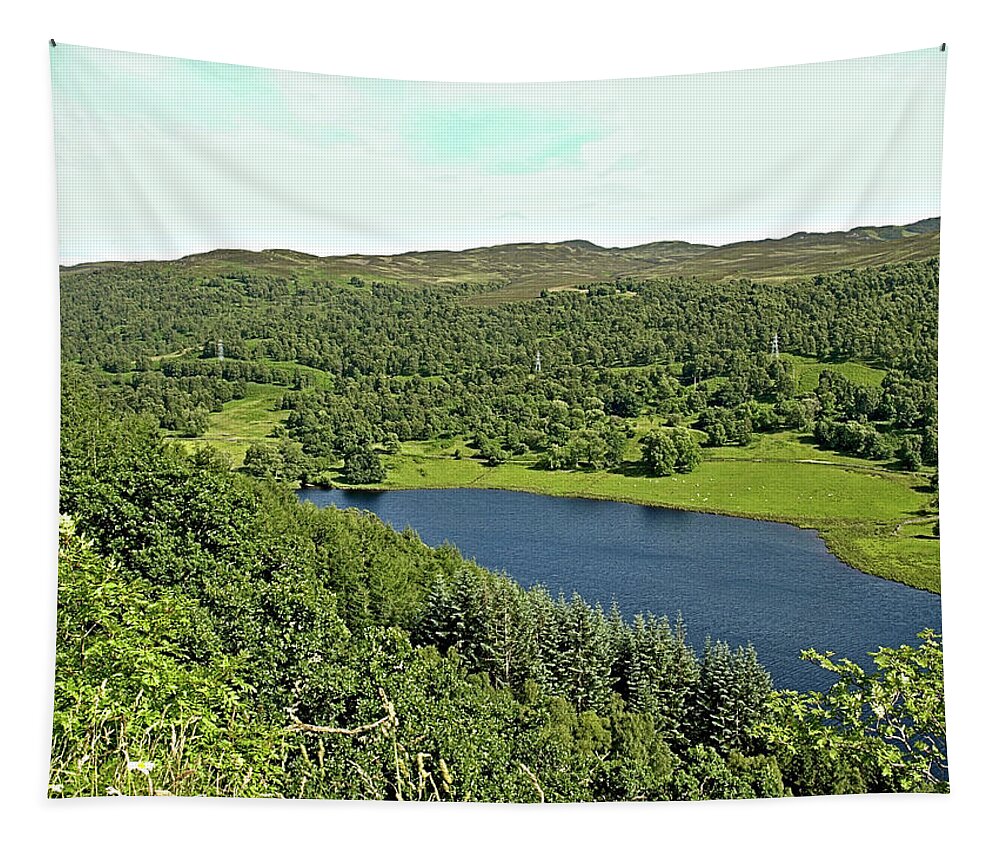 Water Tapestry featuring the photograph The Loch at Glenlyon by Richard Denyer