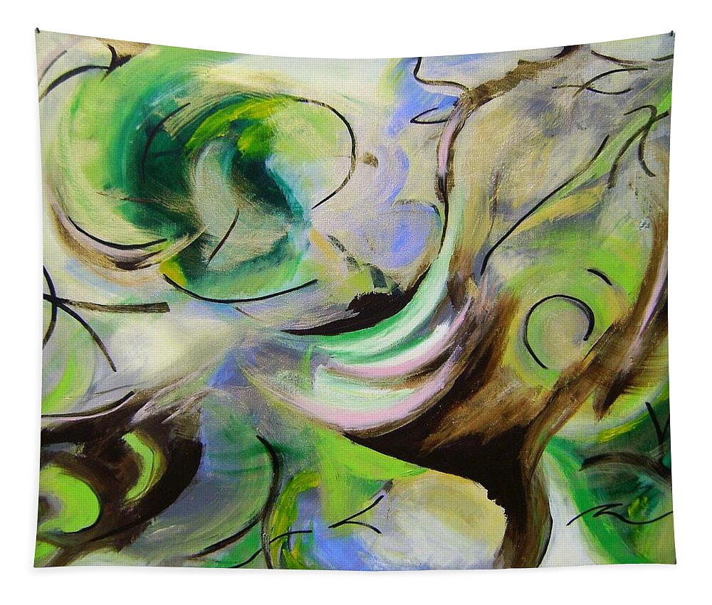 The Luminous Force Of Nature Tapestry featuring the painting the Luminous Force of Nature by Therese Legere