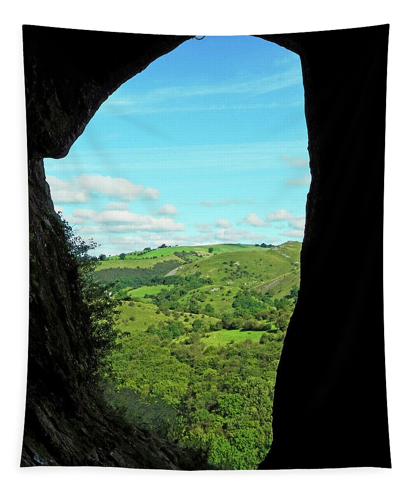 Bright Tapestry featuring the photograph The Manifold Valley from Thor's Cave by Rod Johnson