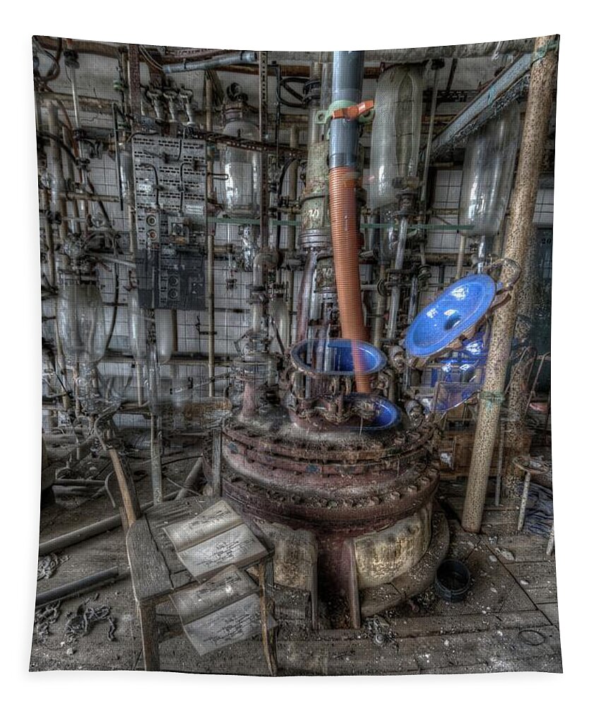 Urbex Tapestry featuring the digital art The manual by Nathan Wright