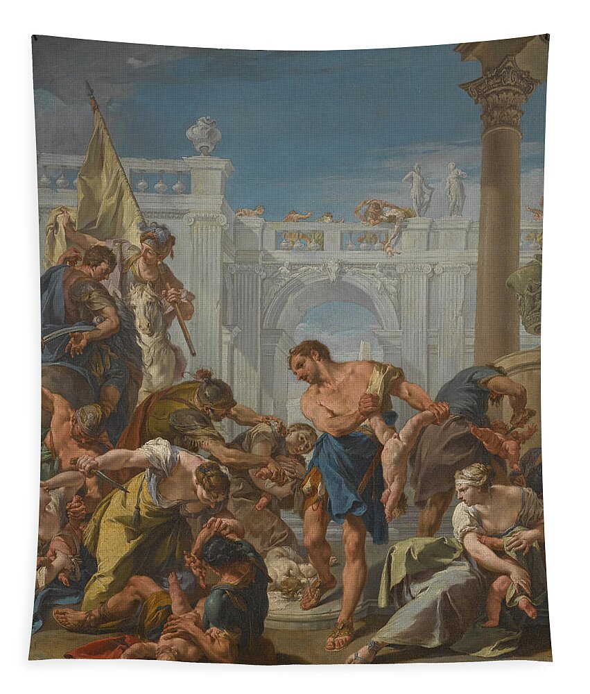 Giambattista Pittoni Tapestry featuring the painting The Massacre of the Innocents by Giambattista Pittoni