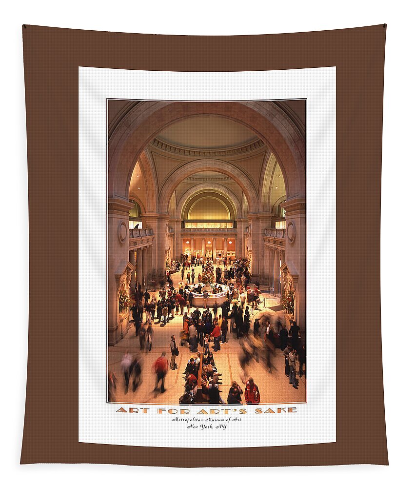 Metropolitan Tapestry featuring the photograph The Metropolitan Museum of Art by Mike McGlothlen