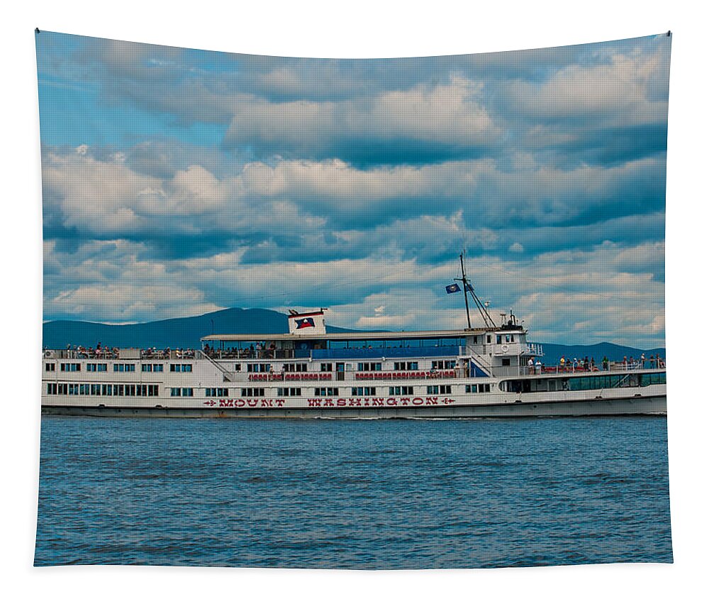 Mount Washington Boat Tapestry featuring the photograph The Mount Washington by Brenda Jacobs