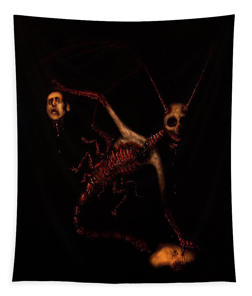 Horror Tapestry featuring the drawing The Murder Bug - Artwork by Ryan Nieves