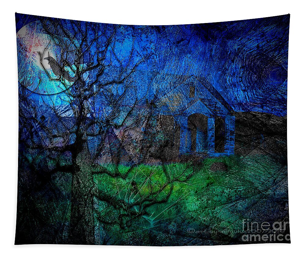 Midnight Tapestry featuring the digital art The Other Side of Midnight by Mimulux Patricia No