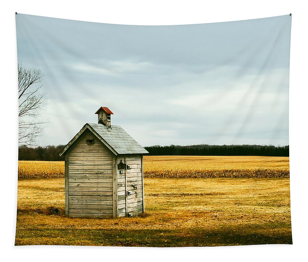 Outhouse Tapestry featuring the photograph The Outhouse by Todd Klassy