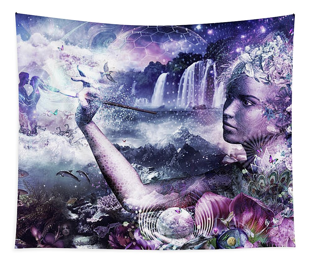 Cameron Gray Tapestry featuring the digital art The Painter by Cameron Gray