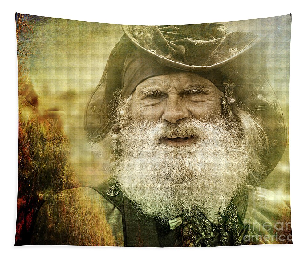 Nag004265 Tapestry featuring the digital art The Pirate by Edmund Nagele FRPS