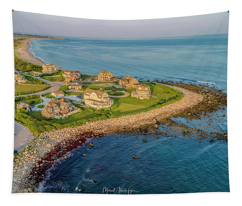 Westerly Tapestry featuring the photograph The Point at Weekapaug by Veterans Aerial Media LLC